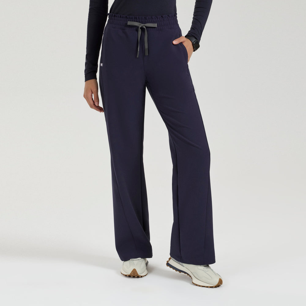 Women's Navy Mina FIBREx High-Rise Wide-Leg - Scrub Pant