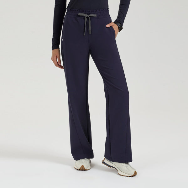Women's Navy Mina FIBREx High-Rise Wide-Leg - Scrub Pant