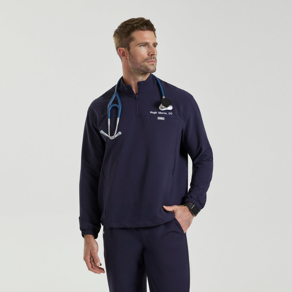 Men's Navy Thompson FIBREx ¼ Zip Scrub Top