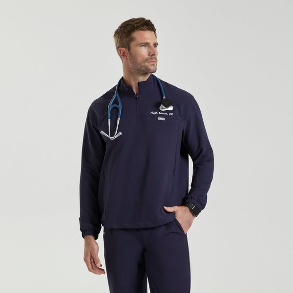 Men's Navy Thompson FIBREx ¼ Zip Scrub Top