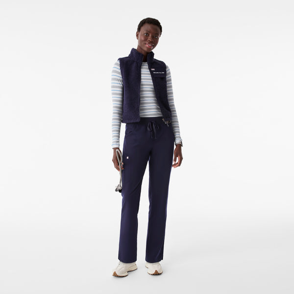Women's Navy High-Pile Vest