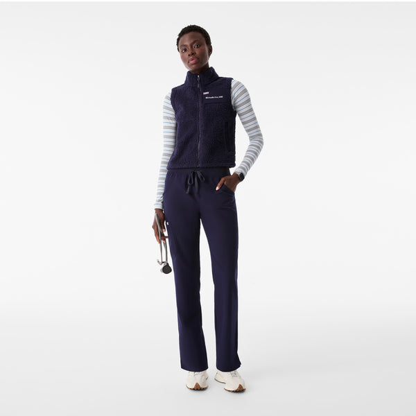 Women's Navy High-Pile Vest