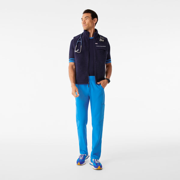 Men's Navy High-Pile Vest
