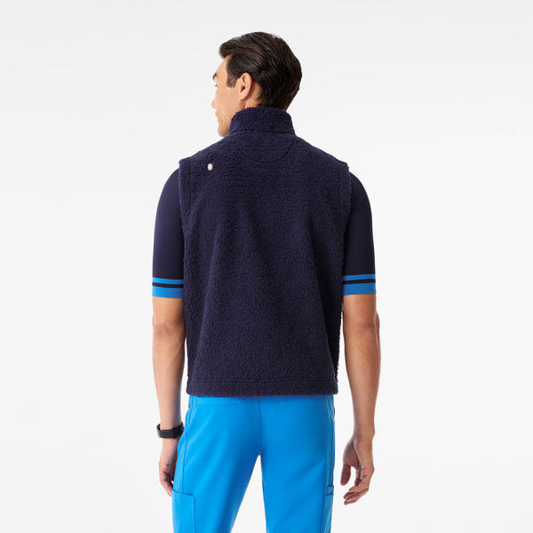 Men's Navy High-Pile Vest