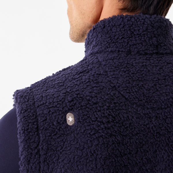 Men's Navy High-Pile Vest