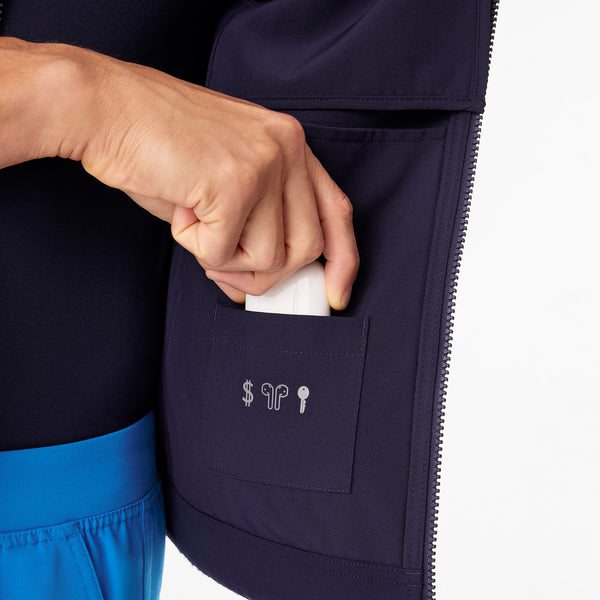 Men's Navy High-Pile Vest