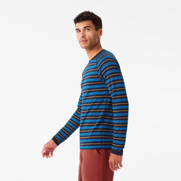 Men's Navy Makato Striped - Long-Sleeve Underscrub