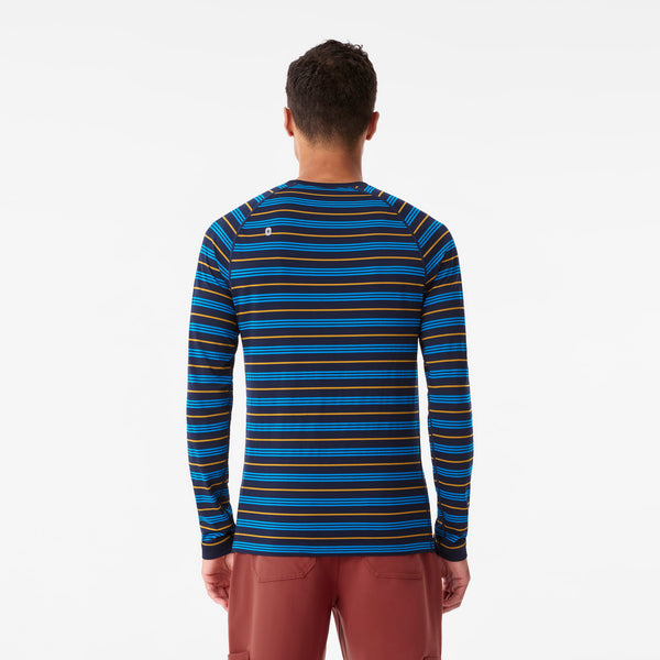 Men's Navy Makato Striped - Long-Sleeve Underscrub