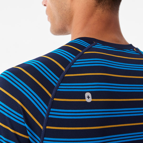 Men's Navy Makato Striped - Long-Sleeve Underscrub