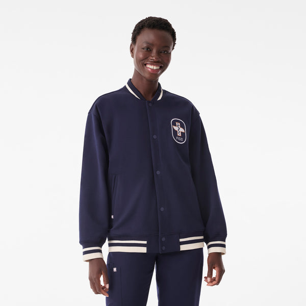 Unisex Navy Prescott Letterman Jacket