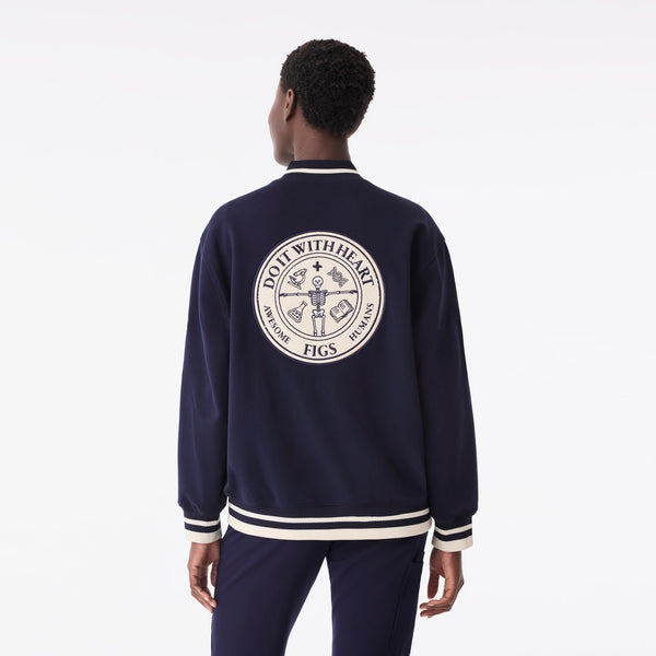 Unisex Navy Prescott Letterman Jacket