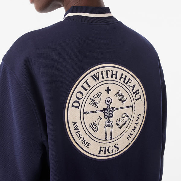 Unisex Navy Prescott Letterman Jacket