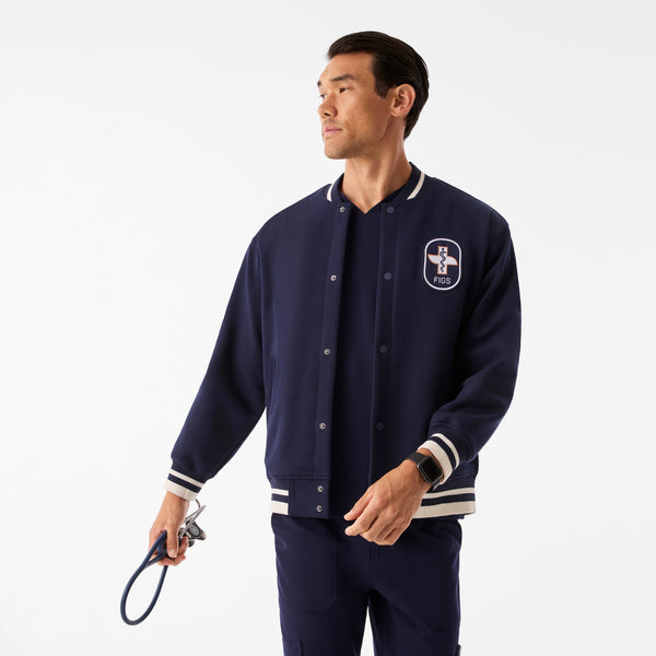 Unisex Navy Prescott Letterman Jacket