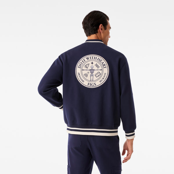 Unisex Navy Prescott Letterman Jacket