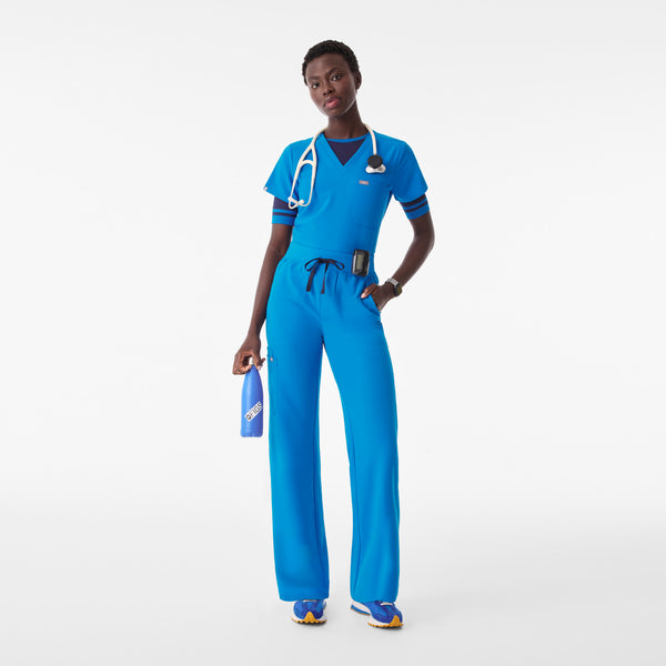 Women's Navy Salta Striped - Short-Sleeve Underscrub