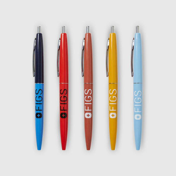 Multicolor FIGS Logo Pen 5-Pack