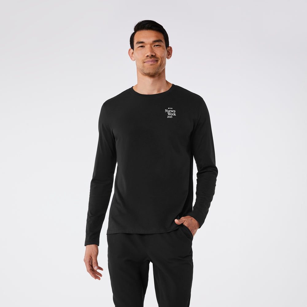 men's Black Favorite Needle Gauge Supersoft - Longsleeve Underscrub