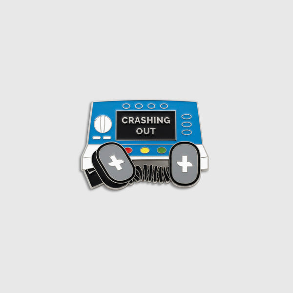 Crashing Out Enamel Pin