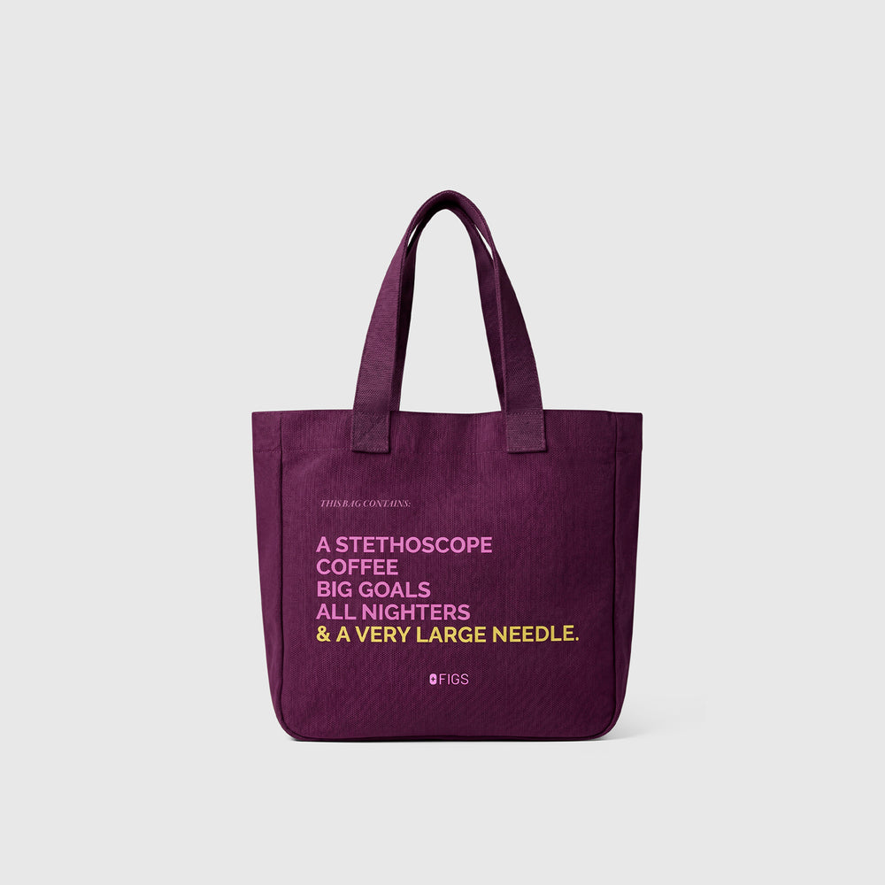 Deep Purple - A Very Large Needle Mini Canvas Tote