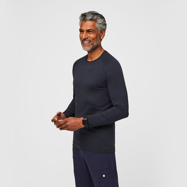 Men's Navy Makato Seamless - Long-Sleeve Underscrub (3XL-6XL)