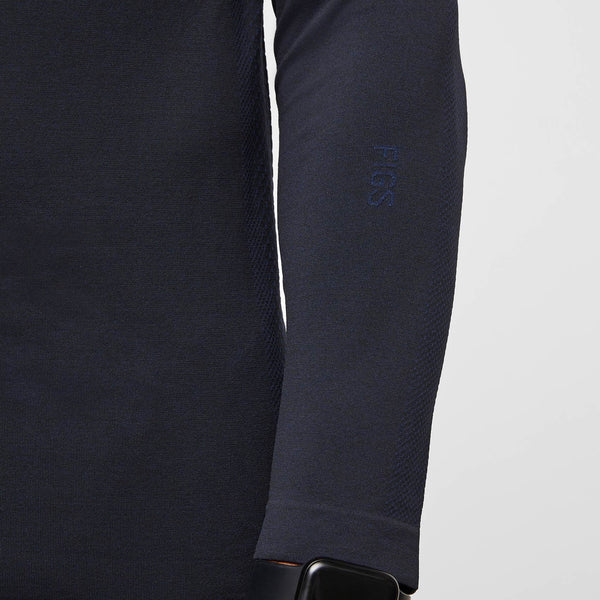 Men's Navy Makato Seamless - Long-Sleeve Underscrub (3XL-6XL)