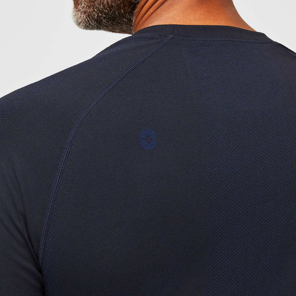 Men's Navy Makato Seamless - Long-Sleeve Underscrub (3XL-6XL)