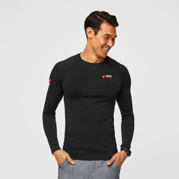 Men's Black VEG Makato Seamless - Long-Sleeve Underscrub