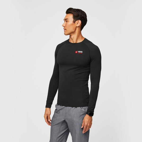 Men's Black VEG Makato Seamless - Long-Sleeve Underscrub