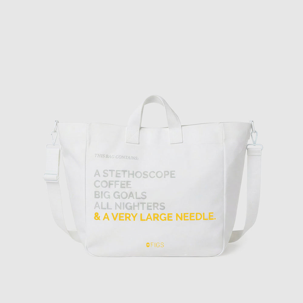 Optic White A Very Large Needle - Detachable Strap Tote