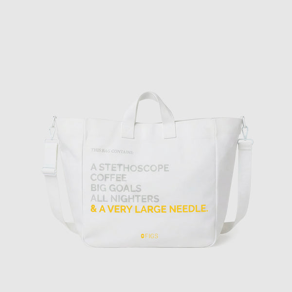 Optic White A Very Large Needle - Detachable Strap Tote