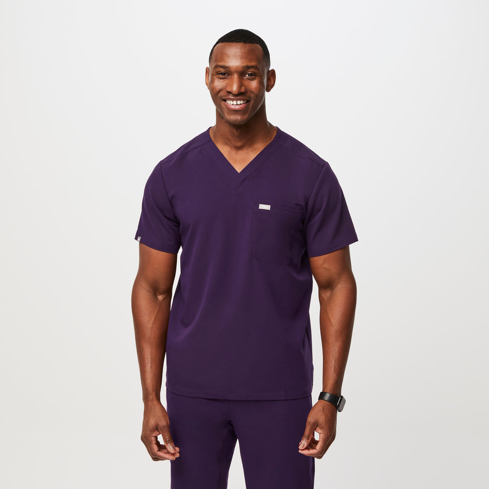 men's Purple Jam Leon™- Three-Pocket Scrub Top (3XL - 6XL)