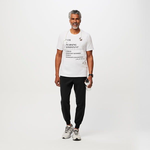 Men's White Nursing Assistant - Short-Sleeve Underscrub