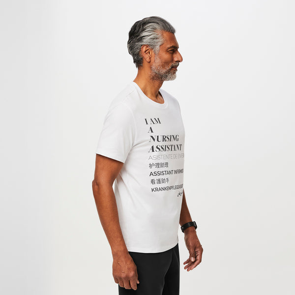 Men's White Nursing Assistant - Short-Sleeve Underscrub