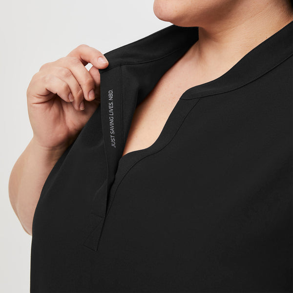 Women's Black Rafaela™ - Oversized  Scrub Top (3XL - 6XL)