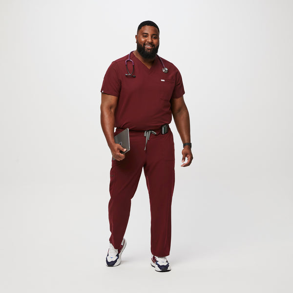 men's Burgundy Cairo™ - Short Cargo Scrub Pants (3XL - 6XL)