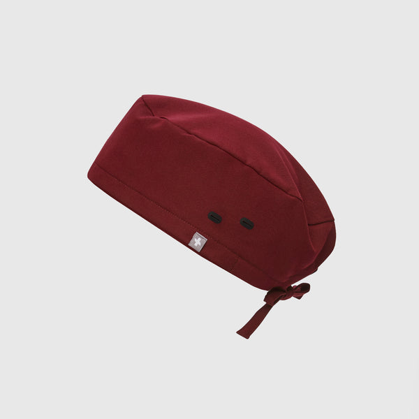 Burgundy FIGS Scrub Cap With Buttonholes