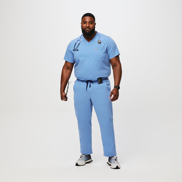 Men's Ceil Blue Axim™ - Short Straight-Leg Scrub Pant (3XL - 6XL)