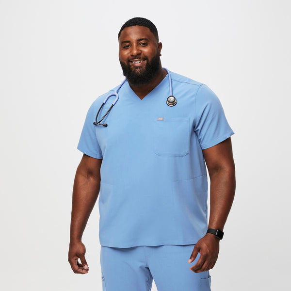 Men's Ceil Blue Chisec™ -  Scrub Top (3XL - 6XL)