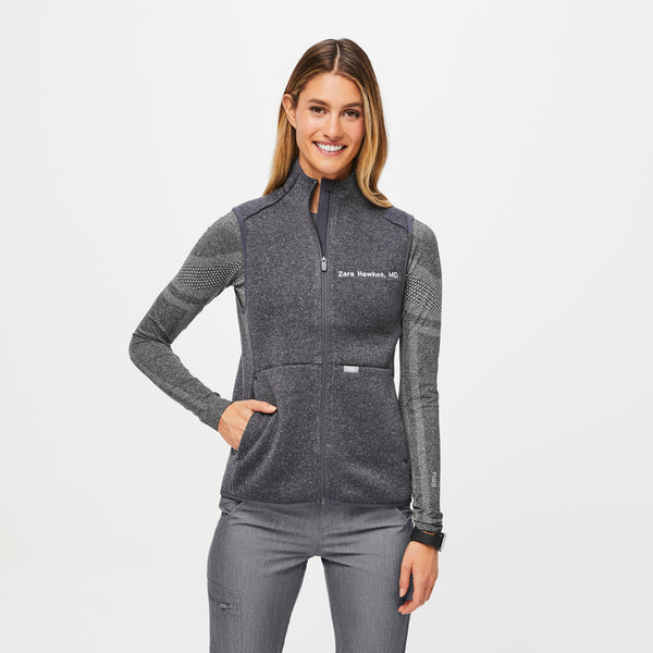 Women's Heathered Dark Charcoal On-Shift™ - Sweater-Knit Vest