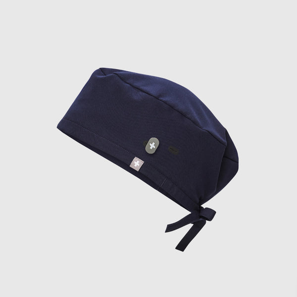 Navy FIGS Scrub Cap With Buttonholes