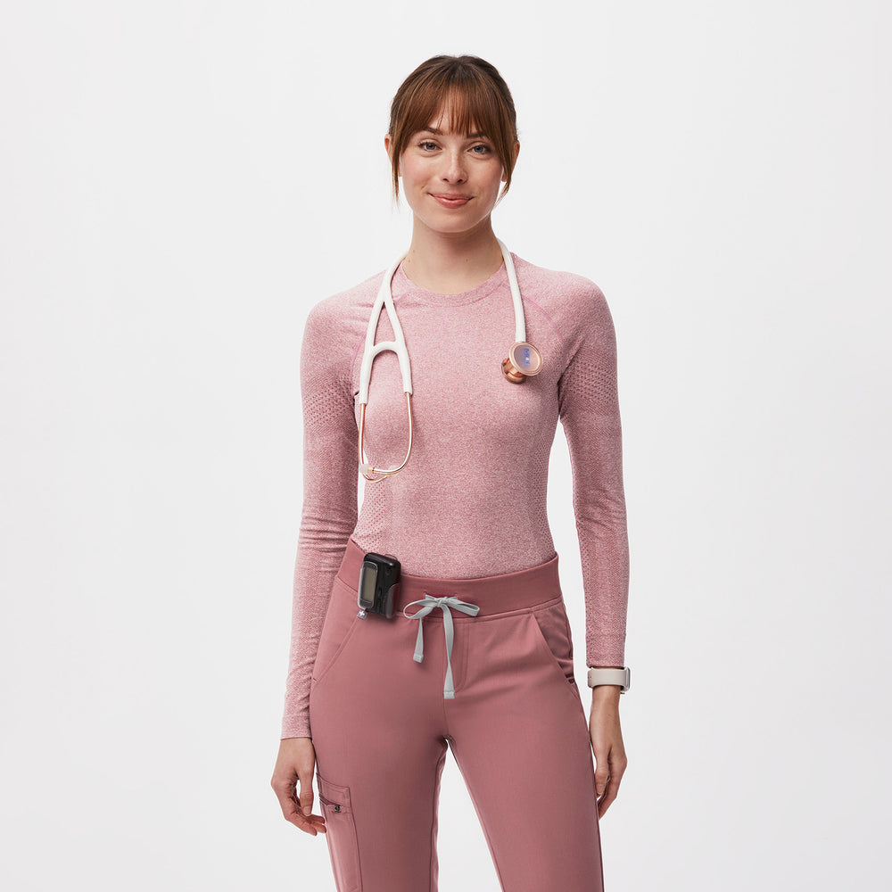 women's Mauve Salta Seamless - Longsleeve Underscrub
