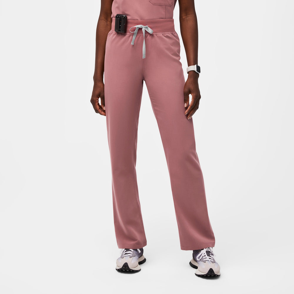 women's Mauve High Waisted Livingston™ - Basic Scrub Pants (3XL - 6XL)