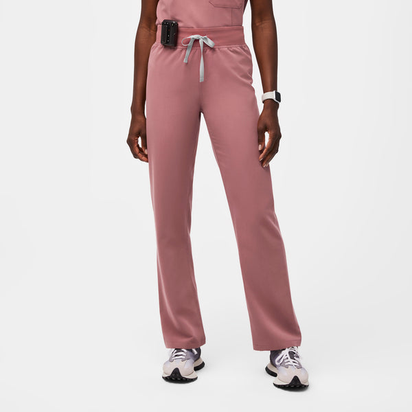 Women's Mauve High-Rise Livingston - Petite Straight-Leg Scrub Pant™ (3XL - 6XL)