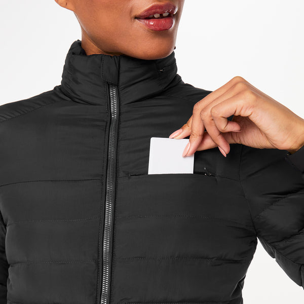 Women's Black Packable - Puffer Jacket