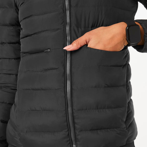 Women's Black Packable - Puffer Jacket
