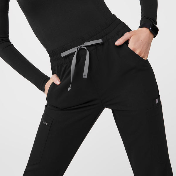 Women's Black Uman High-Rise - Petite Jogger Scrub Pant