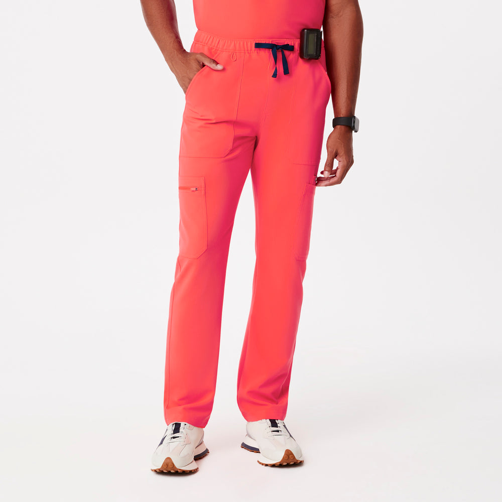 men's Fiery Coral Cairo™ - Short Cargo Scrub Pants (3XL - 6XL)
