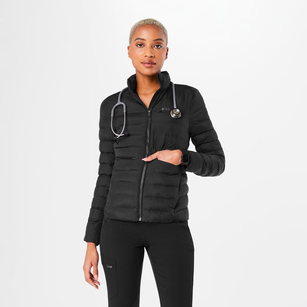 Women's Black Packable - Puffer Jacket