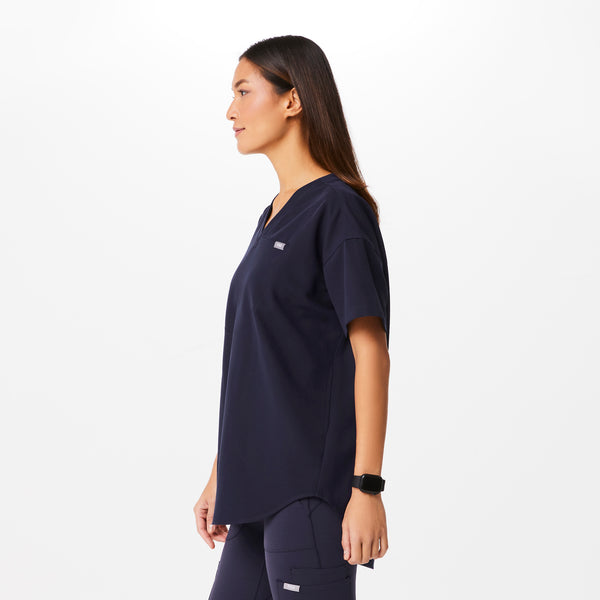 Women's Navy Halle Short-Sleeve V-Neck Tunic - Scrub Top