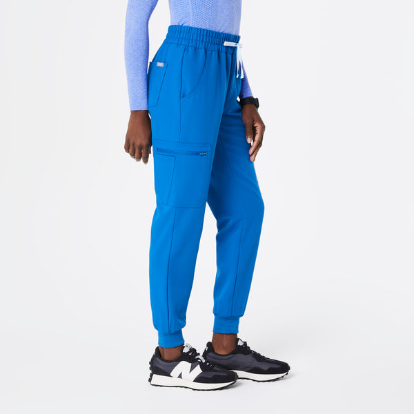 Women's Royal Blue Uman High-Rise - Petite Jogger Scrub Pant
